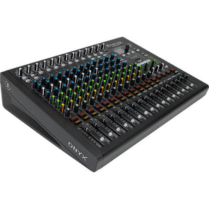 Mackie Onyx16 16-Channel Premium Analog Mixer British Style Perkins 3-Band EQ with Multitrack USB