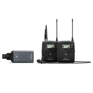 Sennheiser EW 100 ENG G4 Dual Wireless Lavalier Microphone Kit - A1 (470-516 MHz) with AT8004L Handheld Omnidirectional Dynamic Microphone (Long Handle) for HDSLR Cameras