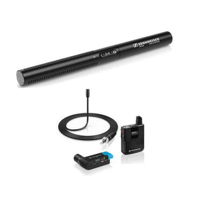 Sennheiser AVX-ME 2 Camera Mountable Lavalier Wireless Set, with Sennheiser MKE 600 Shotgun Microphone