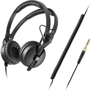 Sennheiser HD 25 PLUS On-ear closed back Monitor DJ Headphones with SLAPPA SL-HP-99 HardBody Ballistic Nylon PRO Headphone Case