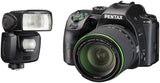 Pentax K-70 DSLR Camera with 18-135mm Lens (Black) with Pentax AF360FGZ II Flash