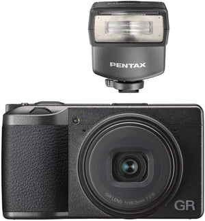 Ricoh GR III Digital Camera with Pentax AF-200FG P-TTL Shoe Mount Flash