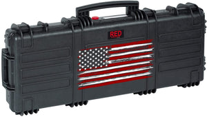 Explorer Cases 37" RED by Explorer waterproof gun case with Double Layer of Convoluted Foam - Limited USA Flag Edition