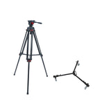 RedLine 7518-3 Professional Video Tripod with F18-3 Fluid Head plus FREE Redline D3 Universal Folding Dolly