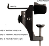 Slik Creator's Clamp with Up or Down Mobility and Sliding Pole